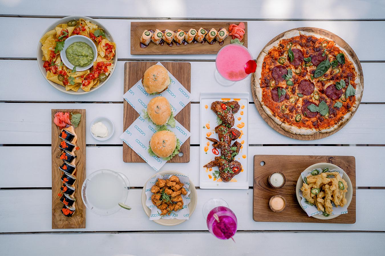 Restaurant food at Cocoon Beach Club Seminyak